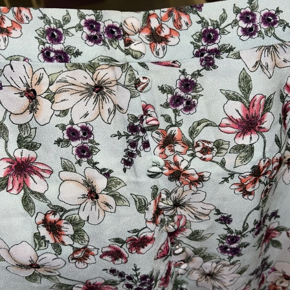 NWT Soulmates front slot maxi skirt with floral print - Picture 13 of 15